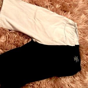 Rue 21 medium biker shorts spilt dye black white